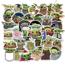 50pcs Star Wars Cute Yoda Baby Stickers Cartoon Anime Decals Kids Toy Laptop Guitar Motorcycle Car Phone Sticker Gifts