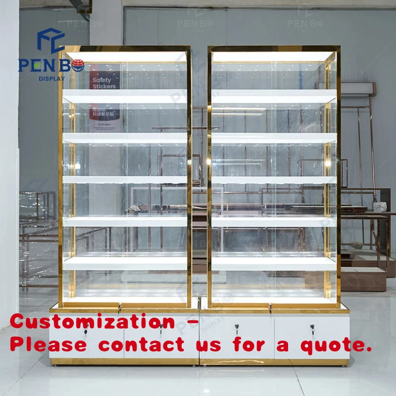 

Изготовленные на заказ витрины для ювелирных изделий из Гуанчжоу с выдвижными ящиками, стеклянные витрины для украшений, модные витрины из МДФ для ювелирных изделий