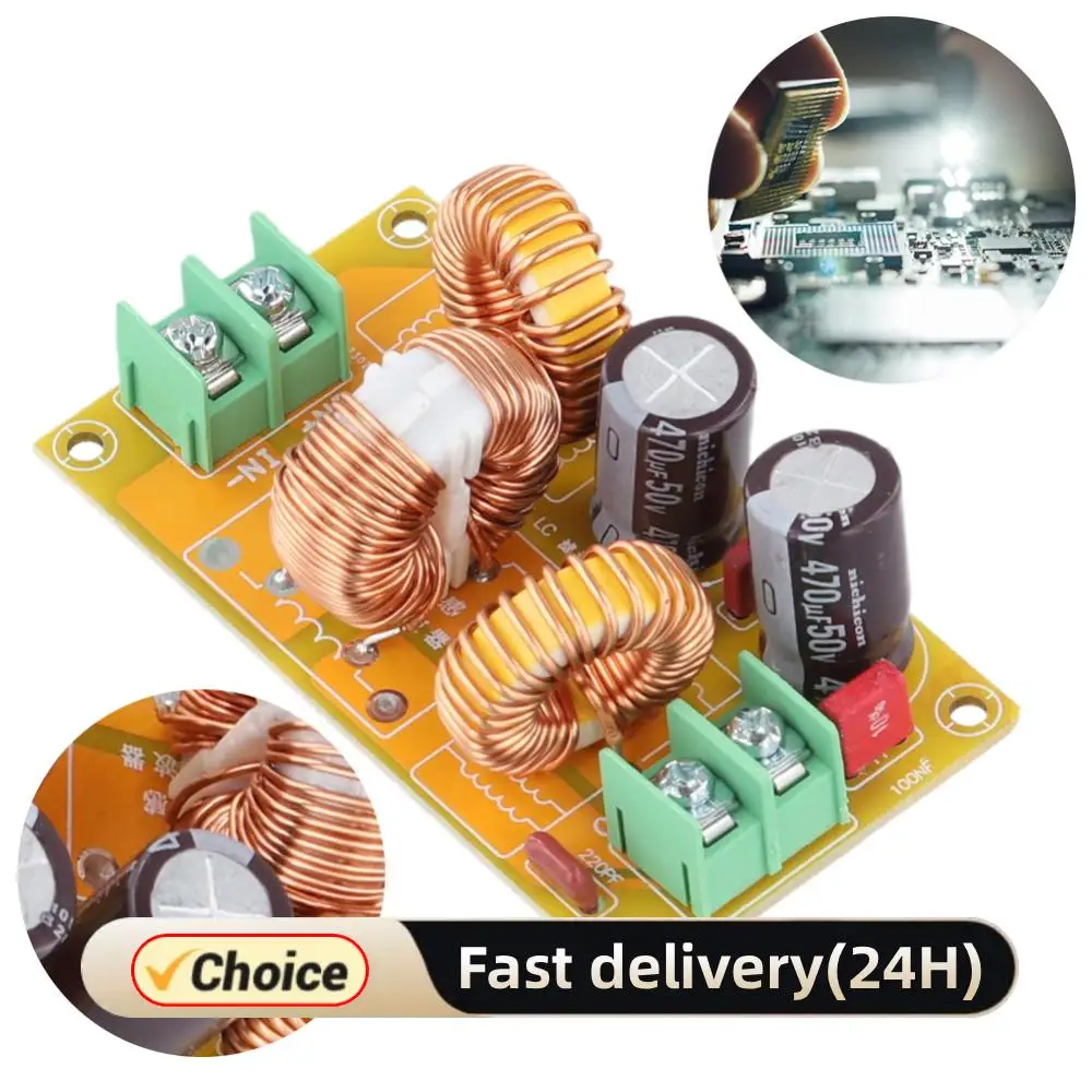 

Фильтр электромагнитных помех 2A 4A 10A 20A Электромагнитный фильтр постоянного тока 12 В Автомобильная аудиофильтрация Высокочастотный фильтр питания