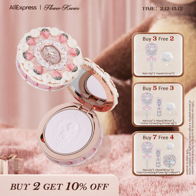 

Flower Knows Strawberry Cupid Collection Pressed Powder 9.5g