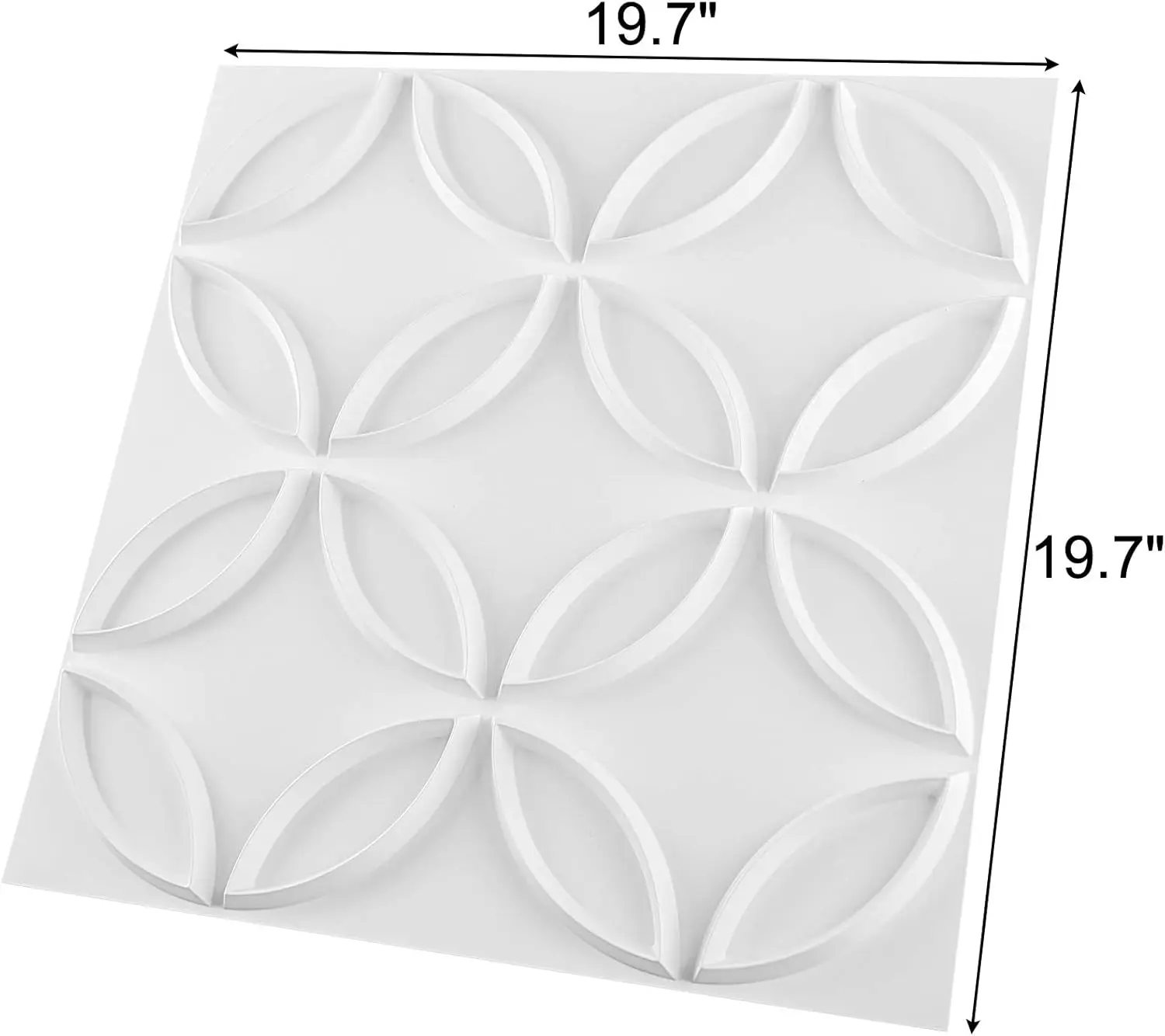 Blanco Paneles 3D, Paneles de Pared 3D para Hogar y Oficina (12 Piezas/3 ㎡ ）