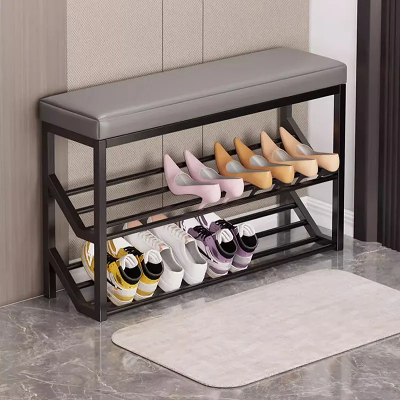 

Bench Minimalism Shoe Stand Space Saving Multi Layer Cabinet Metal Storage Shoe Stand Floor Home Zapatera Living Room Furniture