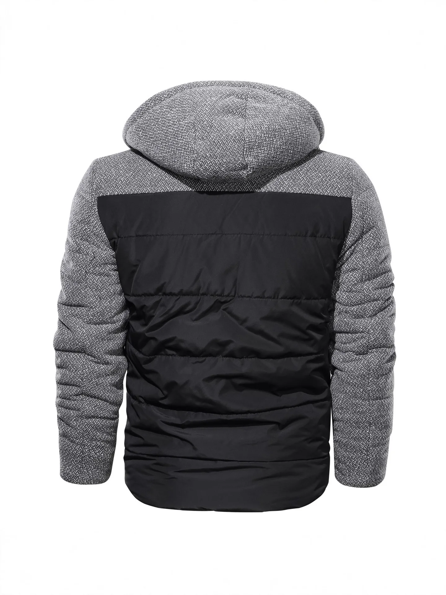 Men's Hooded Zipper Cotton Jacket Trendy Warm Autumn Winter Casual Thickened Youth Side-Sewn Pocket New