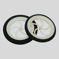 2 Pcs Super Light Wheels (Sponge Tire) Color White/Black D60/65mm For RC Airplane Replacement Toys Plane Accessory
