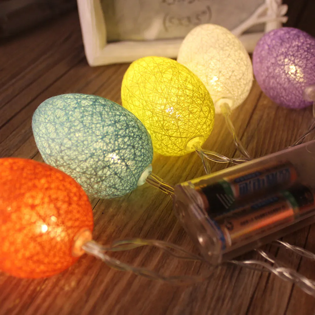 

59Ft 10 Leds Egg String Lights Colorful Easter Decoration Lights Waterproof LED Fairy Light for Christmas Wedding Party Indoor