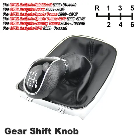 6 단 자동차 시프트 기어 노브 PU 가죽 부츠 OPEL VAUXHALL Insignia 2008 2009 2010 2011 2012 2013 2014 2015 2016 2017