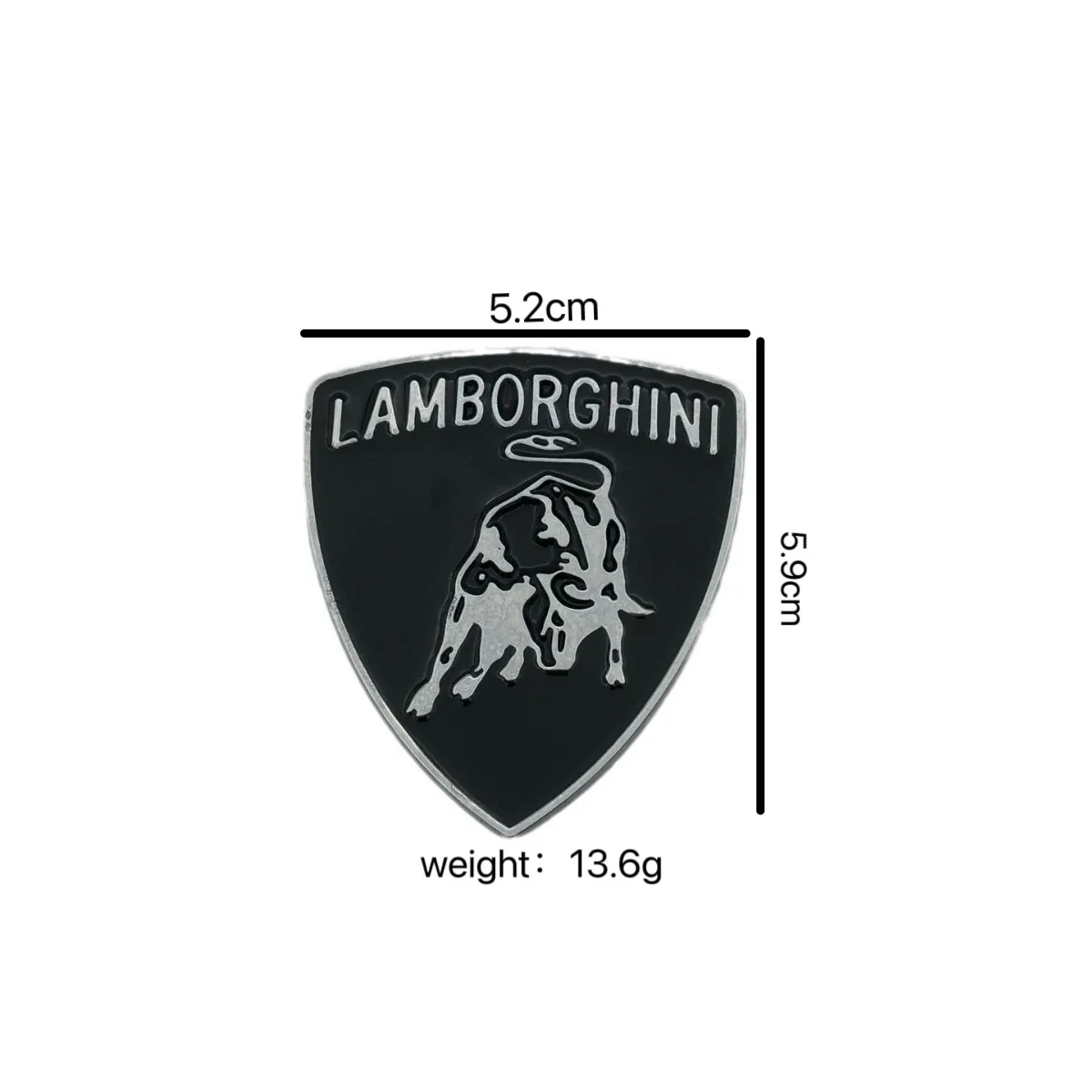 2pcs Metal for Lamborghini Logo Car Front Window Body Badge Trunk Stickers Modification Labeling Emblem Styling Accessories