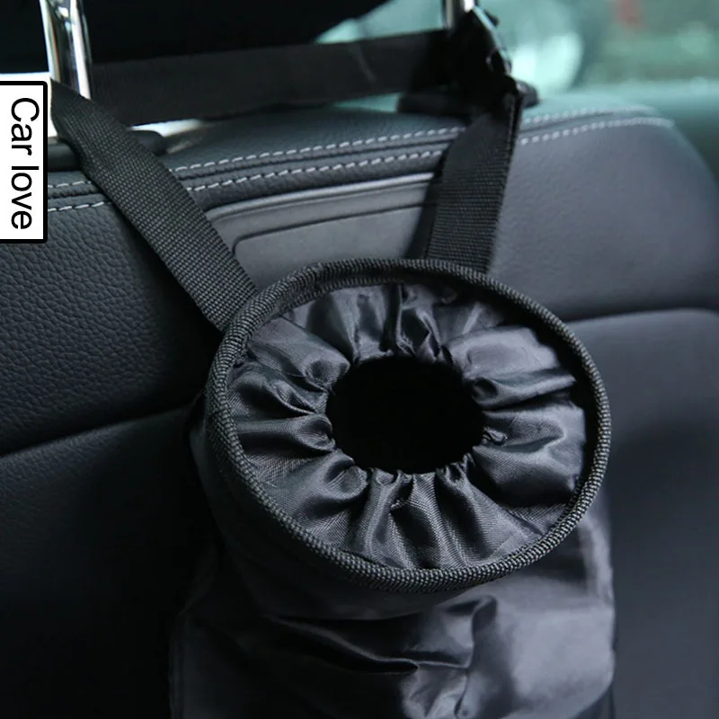 Universal Car Oxford Cloth Garbage Bag Car Garbage Bags Seat Back Storage Hanging Bag Foldable for Trash Can Automotive Supplies