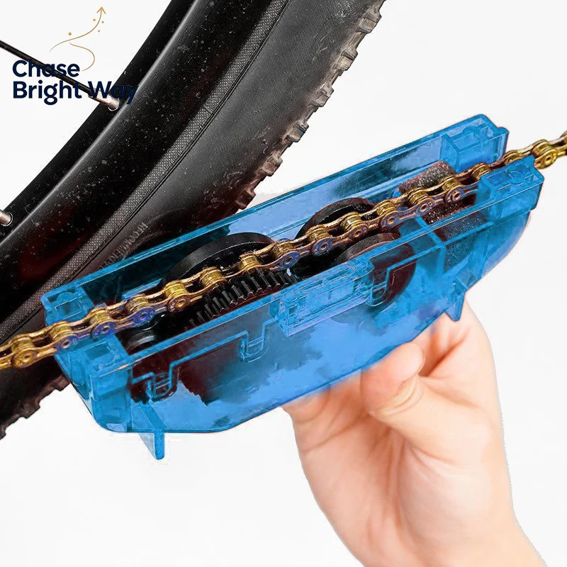 Limpiador portátil de cadenas de bicicleta, cepillos para bicicleta, herramienta de limpieza, kit de limpieza para ciclismo de montaña, accesorio para exteriores, limpieza de cadenas.