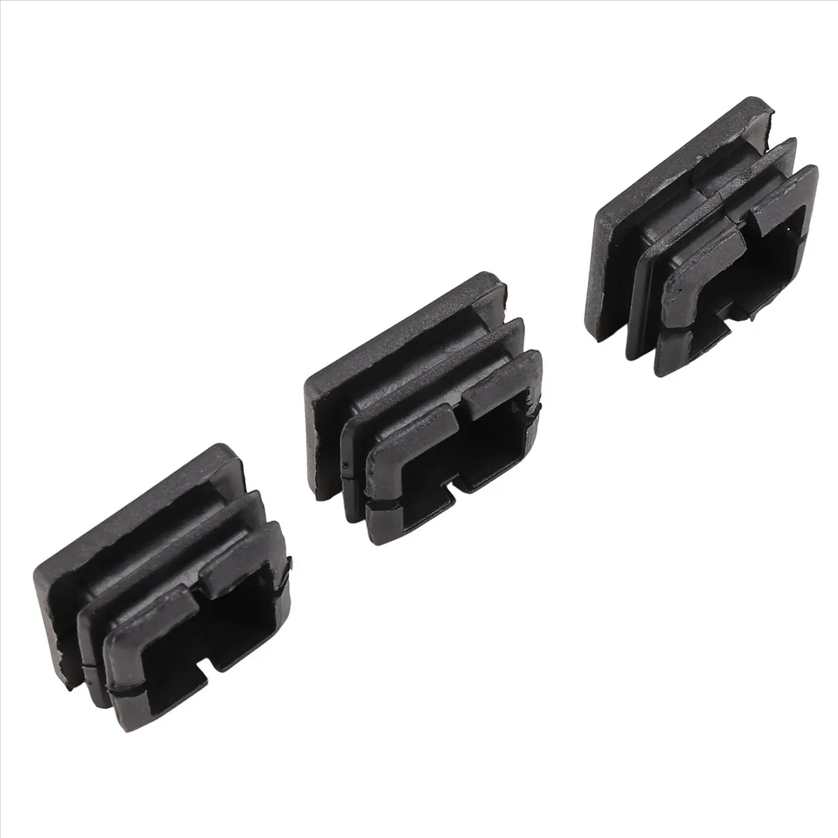 Y17A 200Pcs 1 Inch Square Tube End Cap Plastic Plugs Tube End Caps Post Pipe Cap Cover Tubing Insert Chair Glide Plugs