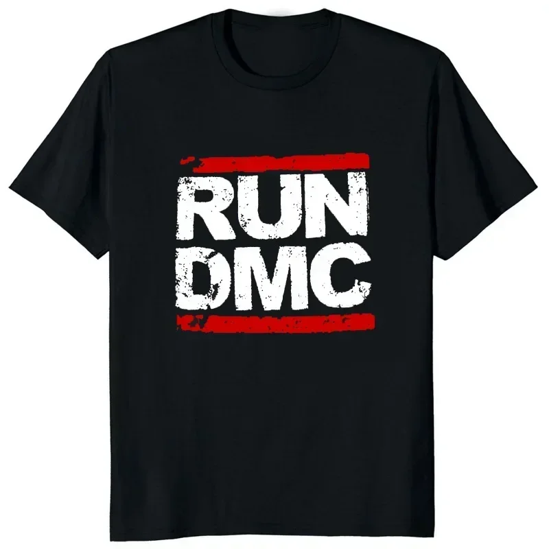 Vintage Run Dmc Hip Hop Rock Muisc Printed Graphic Male Tshirts Short Sleeve Streetwear Loose Women T-shirt Casual Fashion Tees