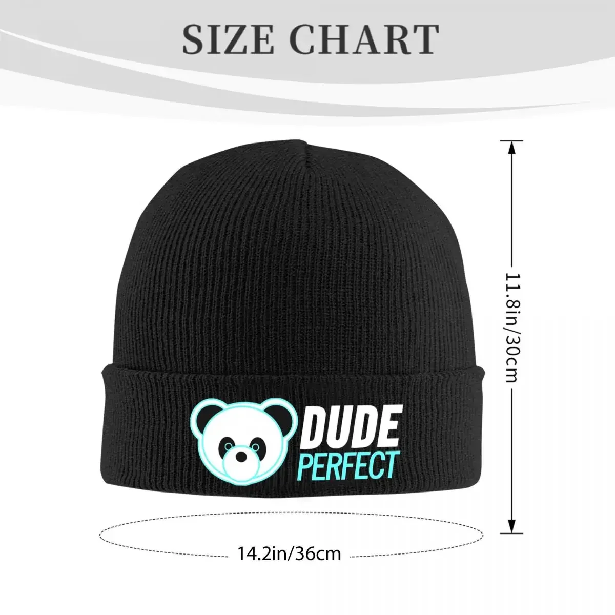 Dude Perfect Warm Knitted Cap Fashion Bonnet Hat Autumn Winter Outdoor Beanies Hats for Men Women Adult