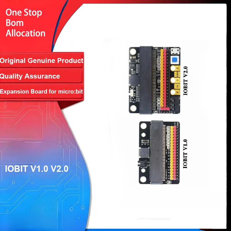 IOBIT V1.0 V2.0 Expansion Board for Micro:bit Micro‑bit Adapter Board Entry‑Level Programming Learning Accessory for Arduino