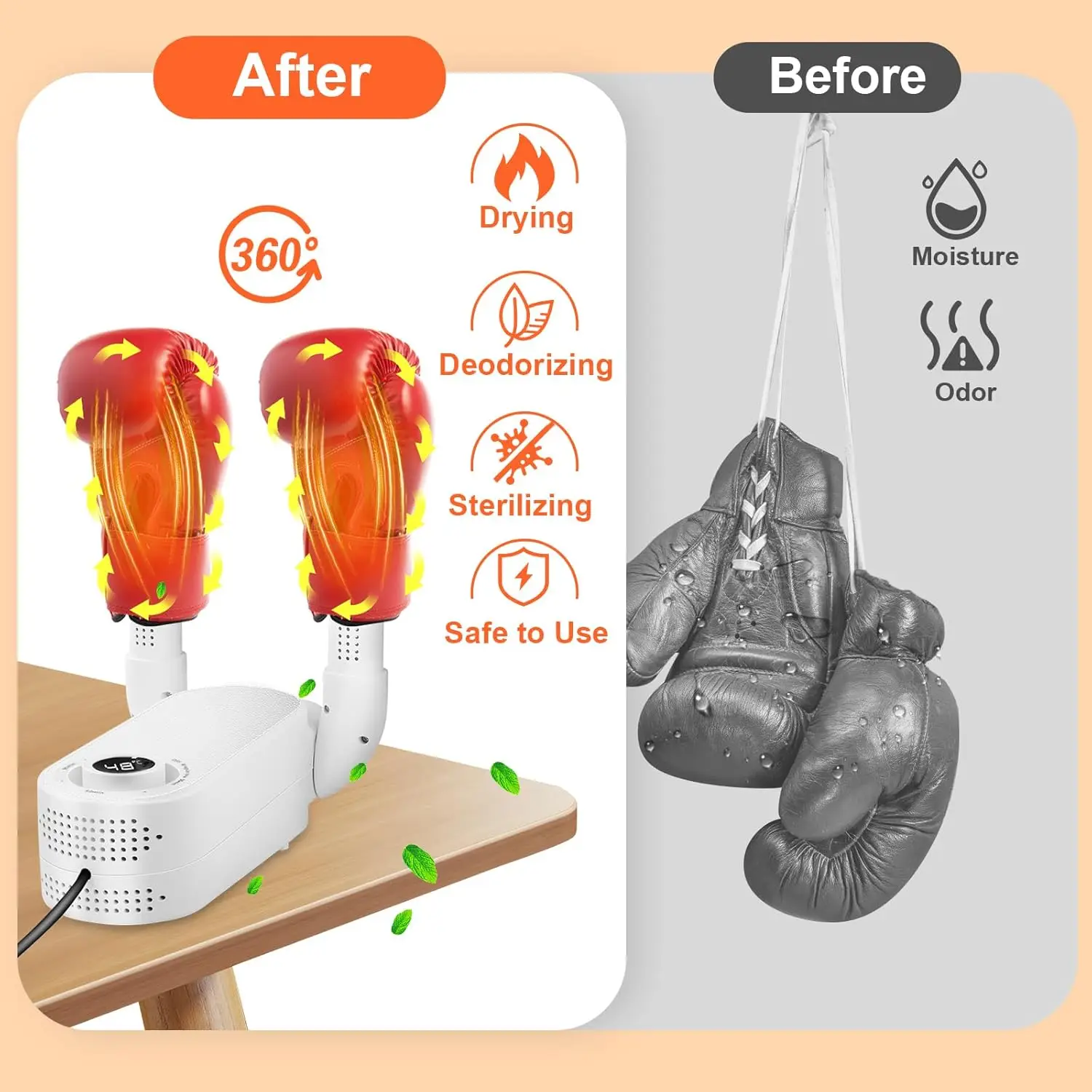 2025, neuer Boxhandschuh-Trockner, Stiefeltrockner und Stiefelwärmer, faltbares Design und schnell trocknender elektrischer Boxhandschuh-Trockner