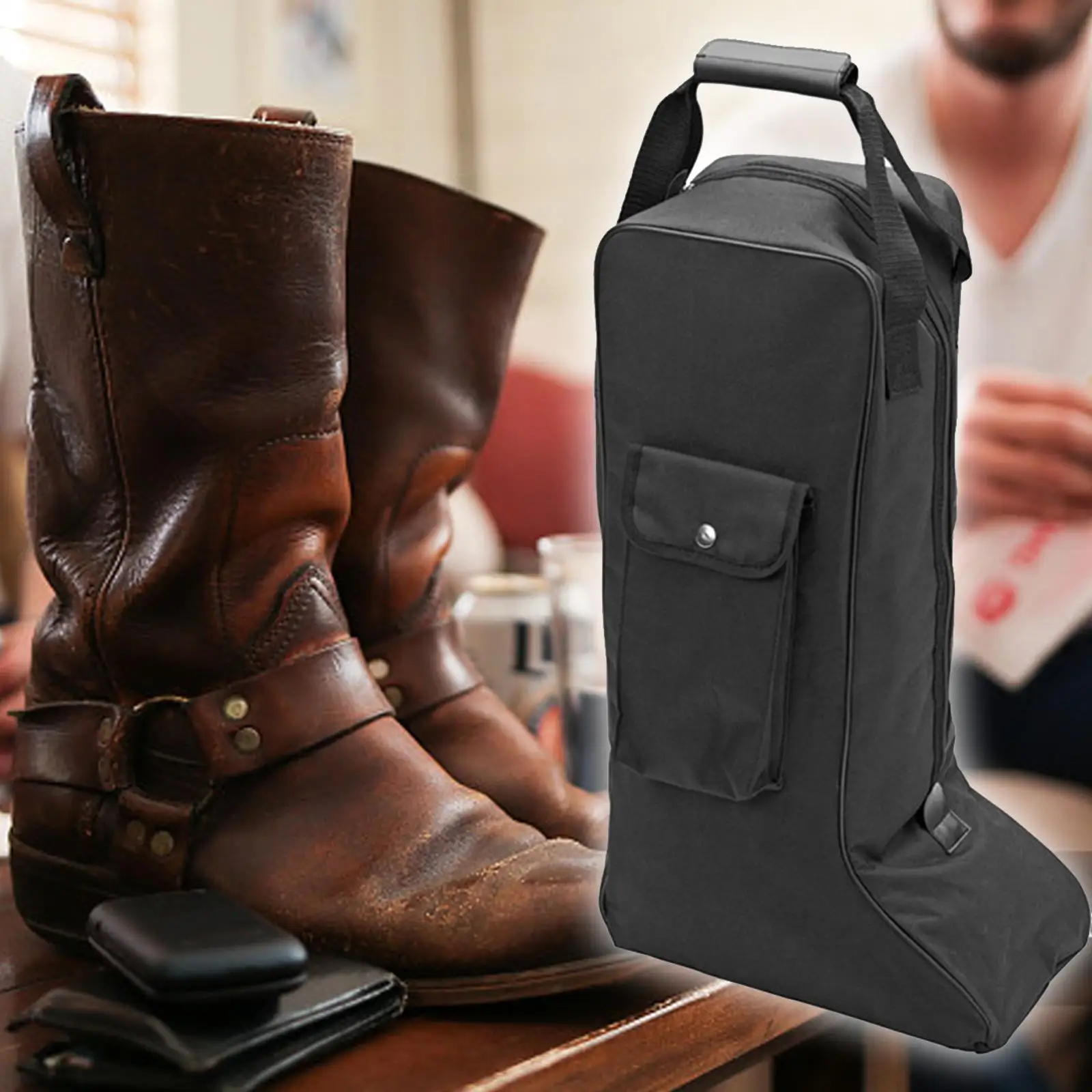 Horse Riding Tall Boot Bag Portable Tall Boots Storage Bags for Long Boots Long Boot Bag Riding Shoes Organizer Durable