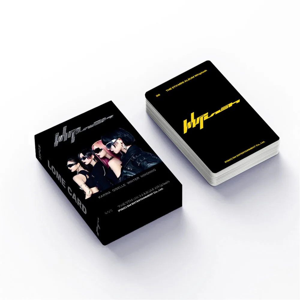 55Pcs/Set KPOP KARINA GISELLE NINGNING WINTER Album Whiplash Lomo Cards Double-Sided Photocards Boxed Postcard Fans Collection