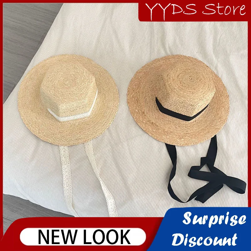 Baby Summer Grass Capital Sun Hat 6 Corporal Ridge La Fei Grass Big Straw Hat Child Beach Travel Sunscreen Straw Hat