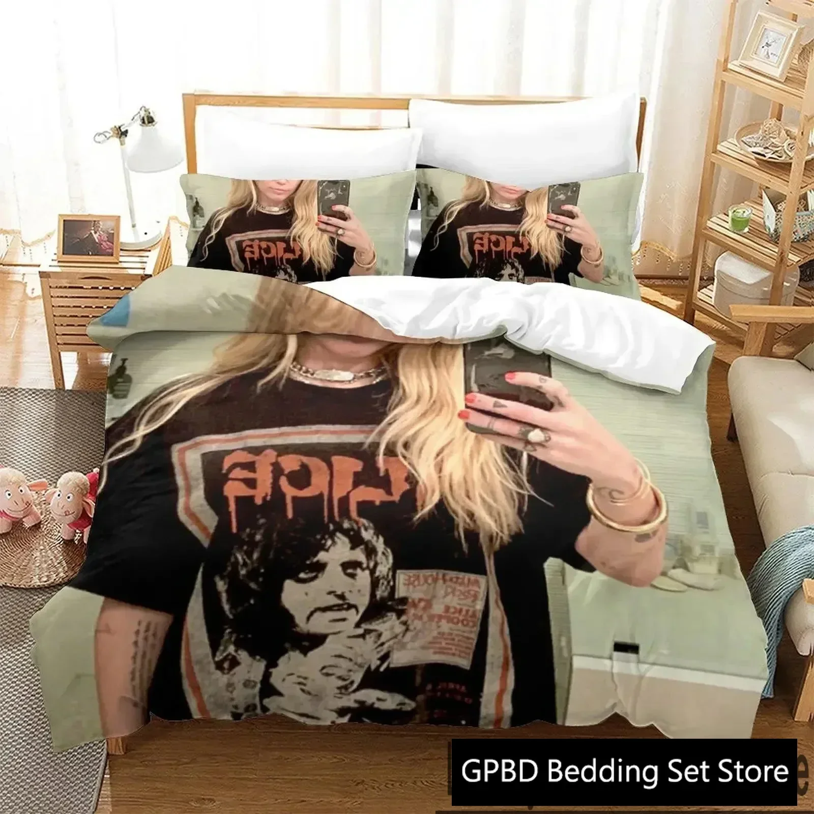 

3D Print Hannah Montana Comfortable Duvet Quilt Cover Pillowcase Bedding Set Children Bedroom Decoration Home Textile