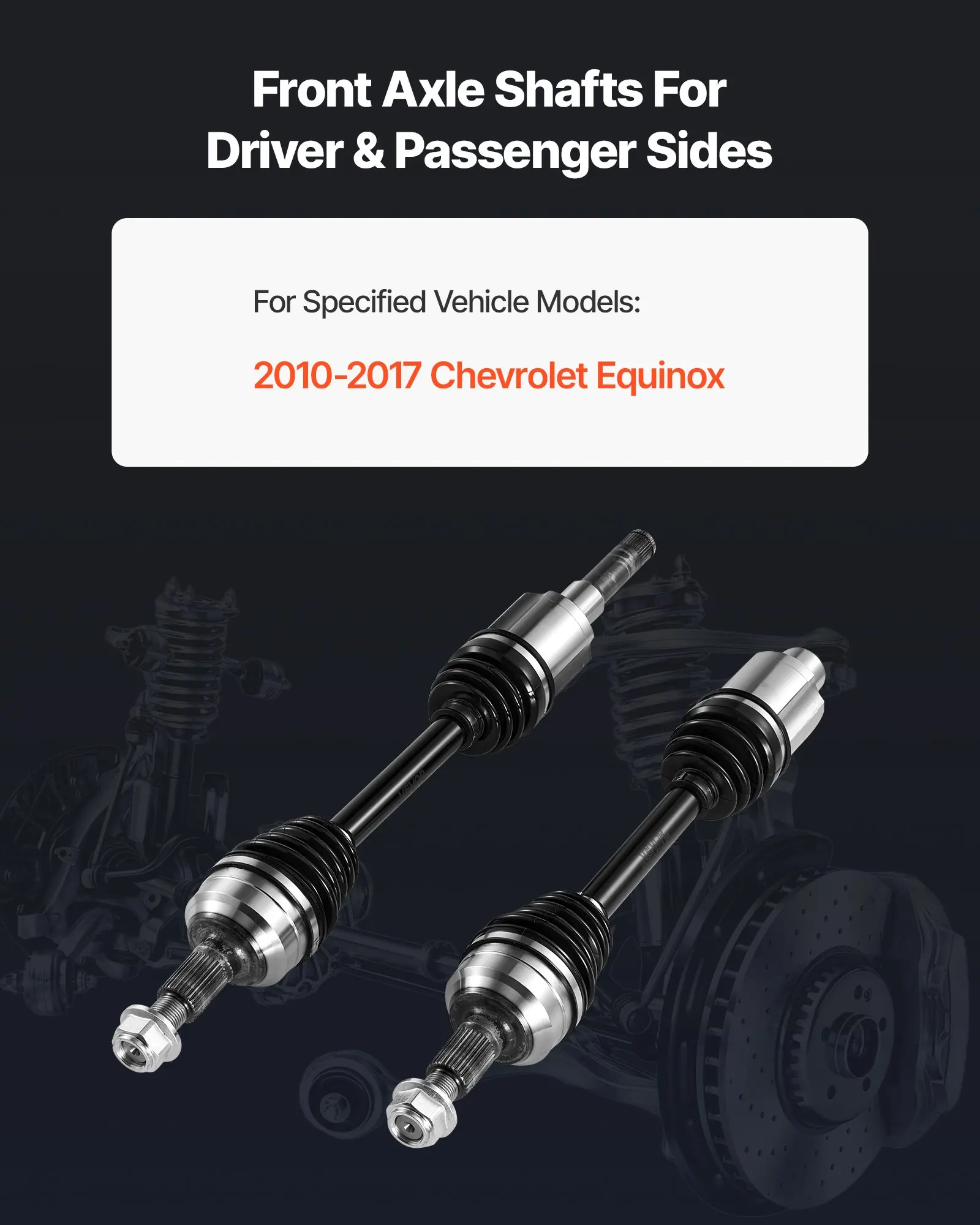 

CV Axle Shaft Assembly, 2 Pieces Front Left & Right (Driver And Passenger Side), Automotive Replacement Joint Axles Pair