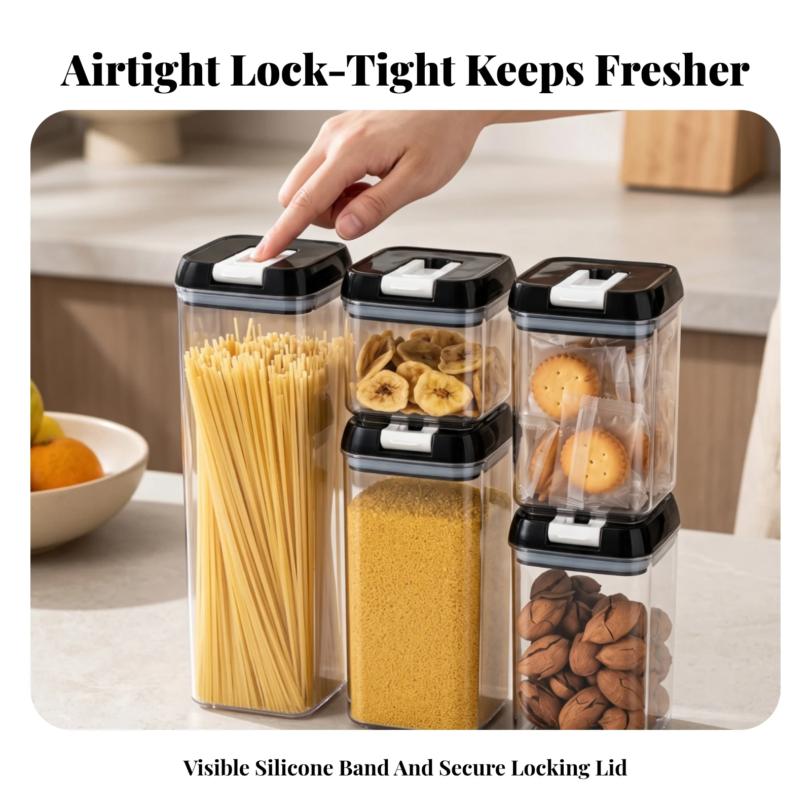 Juego de 5 Recipientes para Al - Food Storage In Cabinets reseña y precio