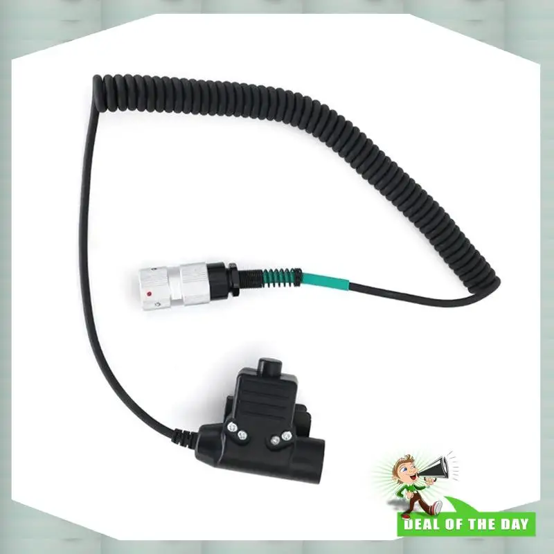 24-Stunden-Lieferkabel für Walkietalkie-Headsets U94 PTT-Adapter Push-to-Talk-Taste für PRC152 6-polige Radios