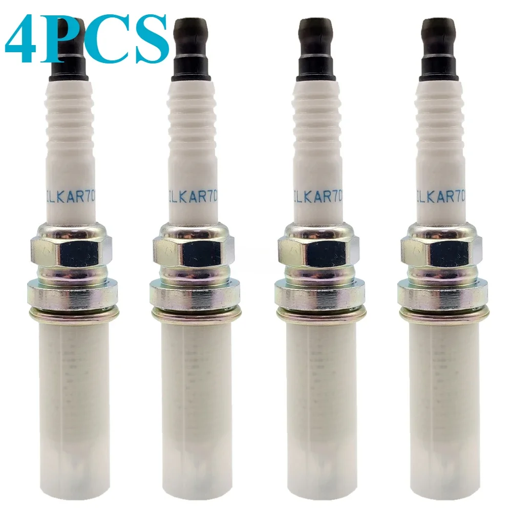 

4PCS Double Iridium Candles LD7REII Replace for 90565 DILKAR7D11H Nissan MR20DD 224011VA1C 22401-1VA1C Denso FXE20HE11