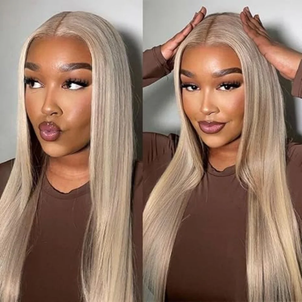 

Pampering P18/613 Highlight Blonde Lace Front Wigs Human Hair 13x4 HD Lace Front Wigs Human Hair 24 Inch