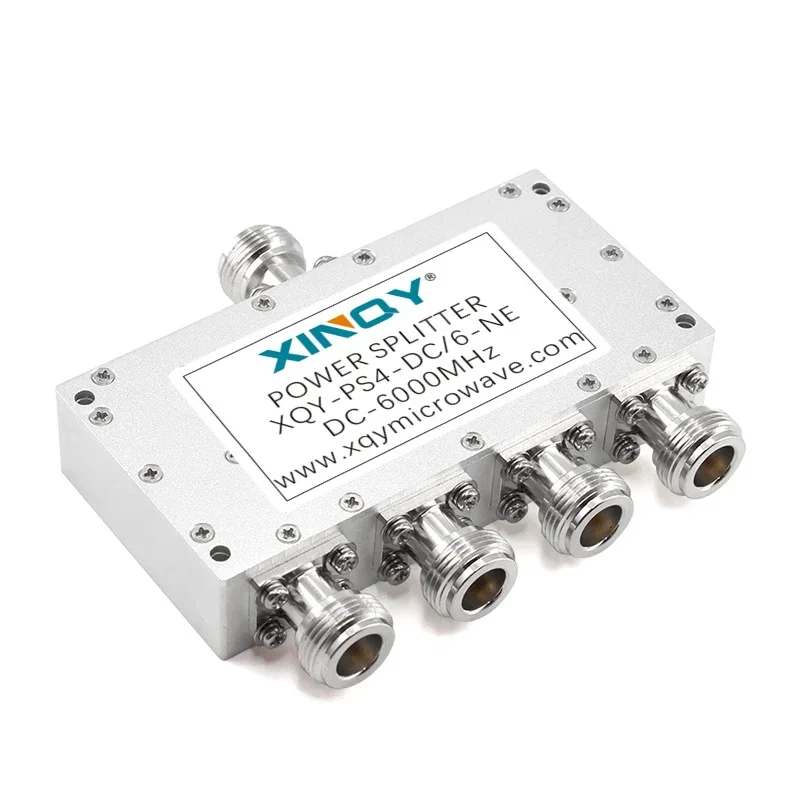 6000MHz Signal Power Divider N Type 4 Way Wide Frequency Microwave Resistive Power Splitter Combiner