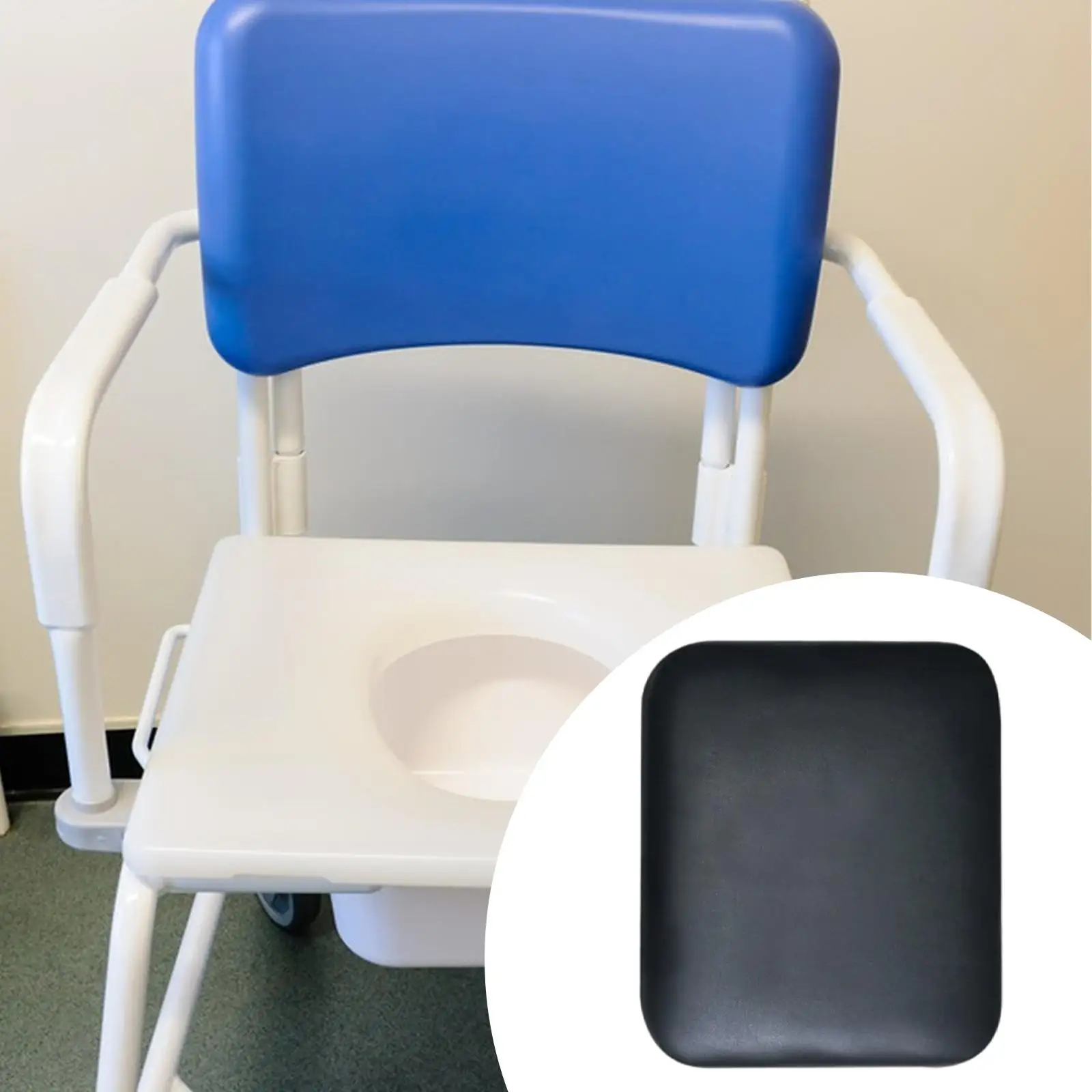 Bedside Commode Cushion Pad Thick Toilet Cover Soft Riser for Elderly Shower Chair Support