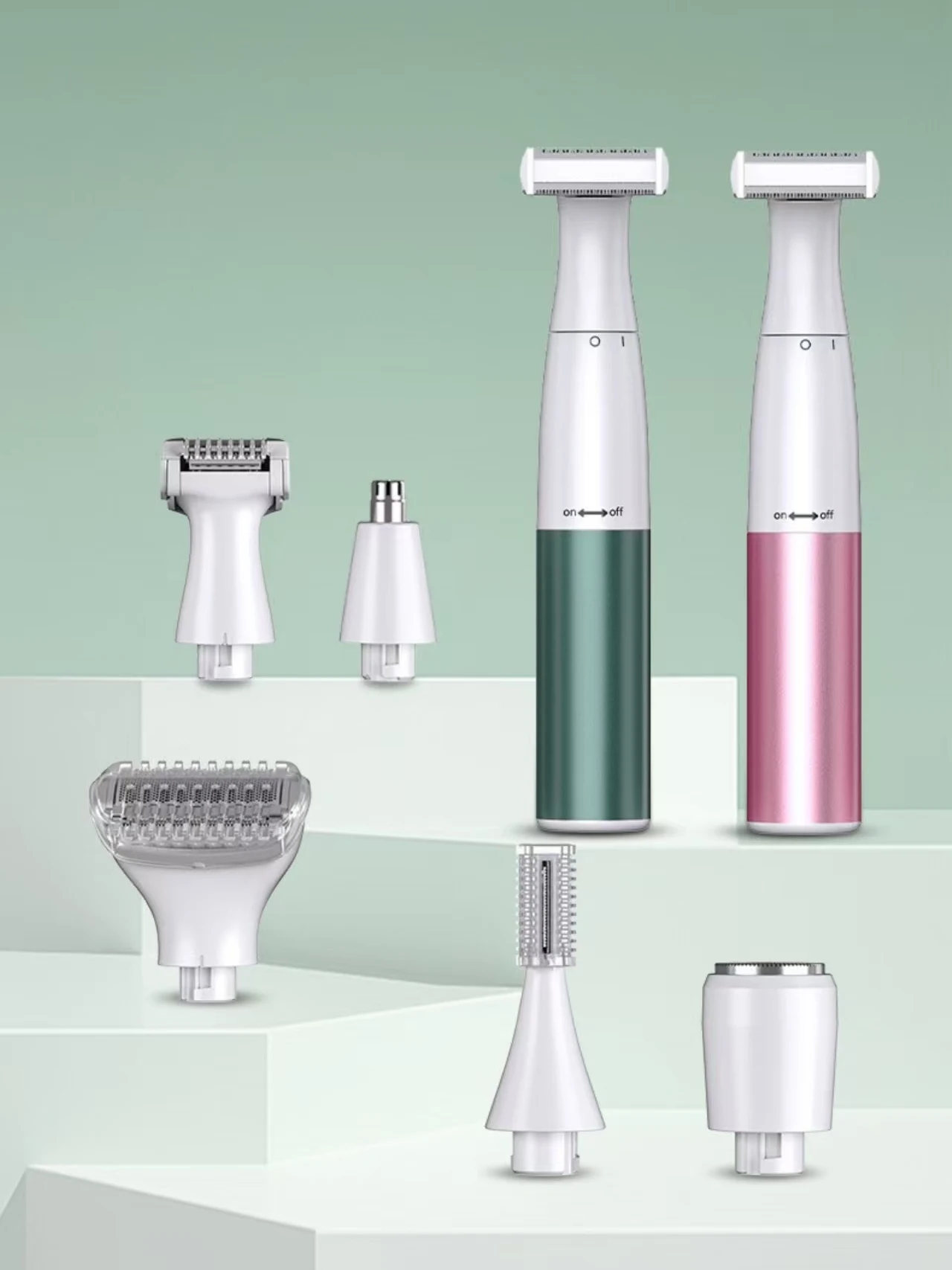 6in電動脱毛器-眉毛トリマー-鼻毛カッター-多機能ポータブルパーソナルケアデバイス-女性用