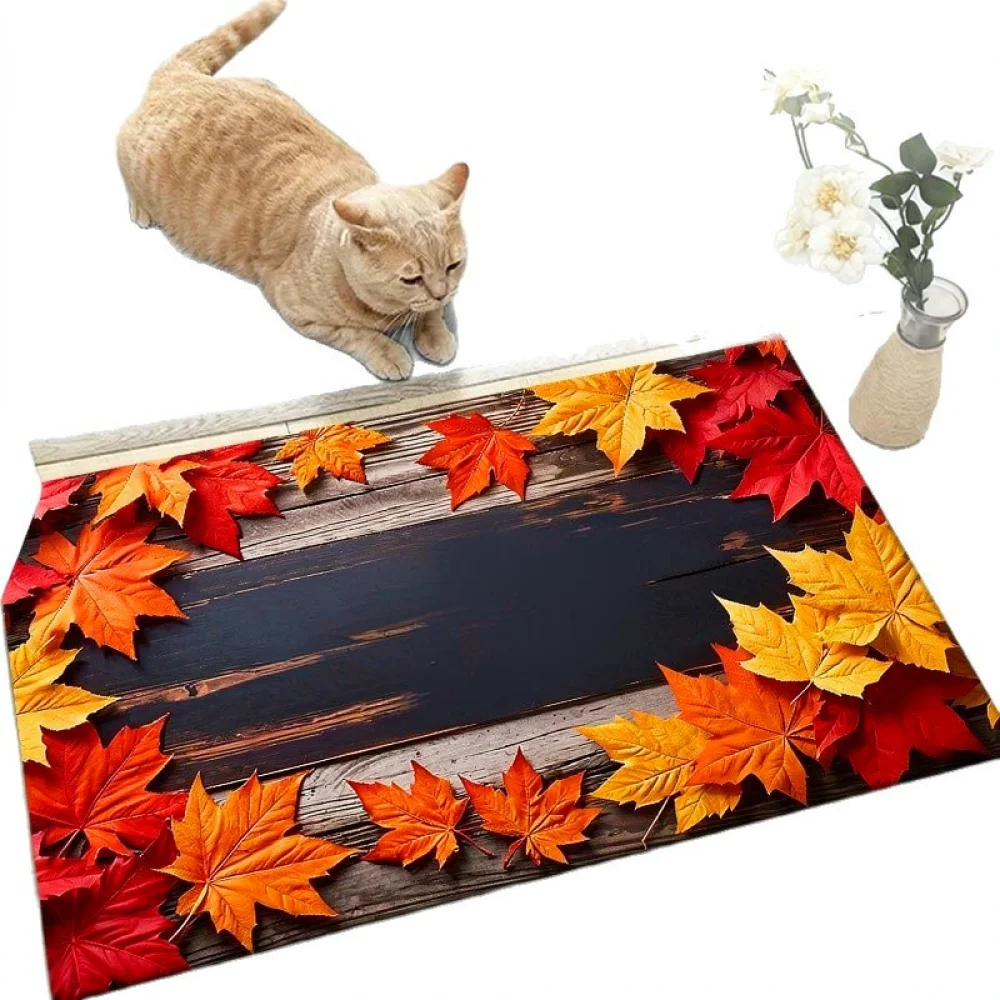 Non Slip Floor Mat American Style Rug Dirt Resistant Entryway Carpet Crystal Velvet Washable For Home Hallway Kitchen