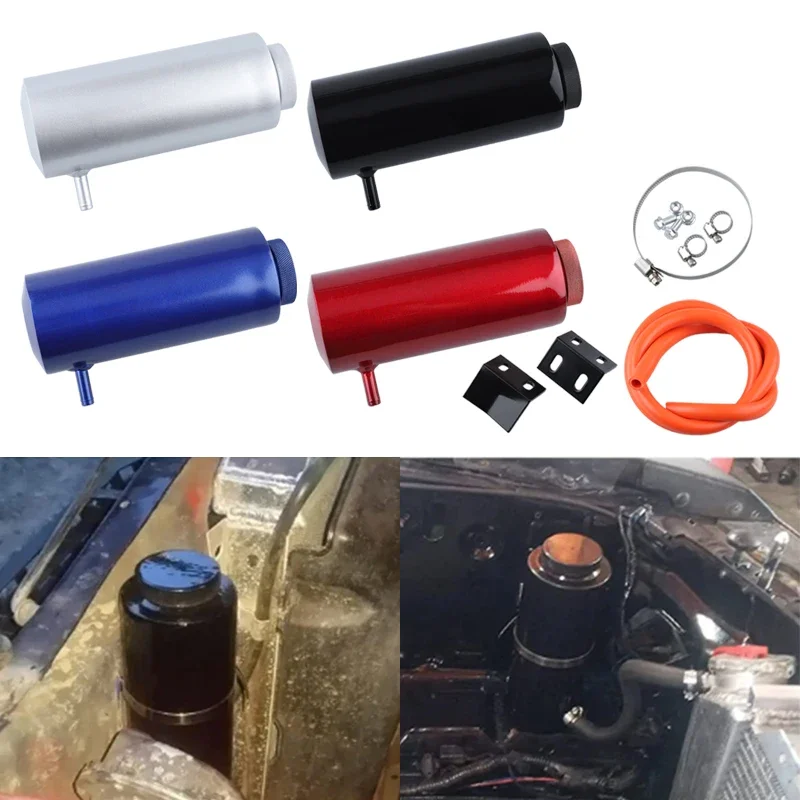 Universal Radiator Coolant Tank 800ml Coolant Expansion Tank Cooling Catch Bottle Overflow Reservoir Aluminum Car Styling