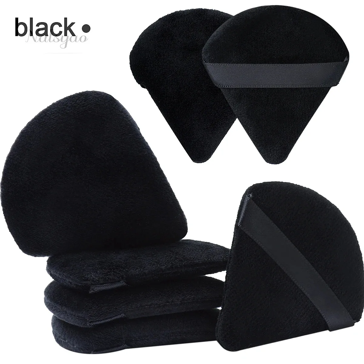 Wholesale 7Pcs Triangle Makeup Powder Puff Soft Velvet Cosmetic Sponges Set for Contouring Eye Corners Air Cushion