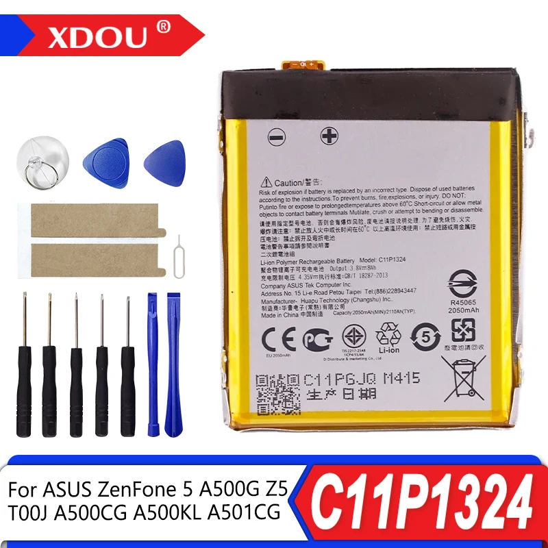 

Brand-New Battery C11P1324 2110mAh For ASUS ZenFone 5 A500G Z5 T00J ZENFONE5 A500CG A500KL A501CG Phone Battery + Tools