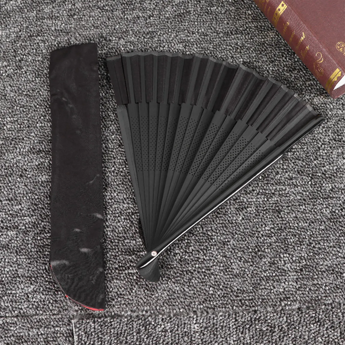 

Black Folding Style Craft For Home Decor Gift Idea Photo Prop Dance Accessory Handheld Fan Antiquities Fan Festive