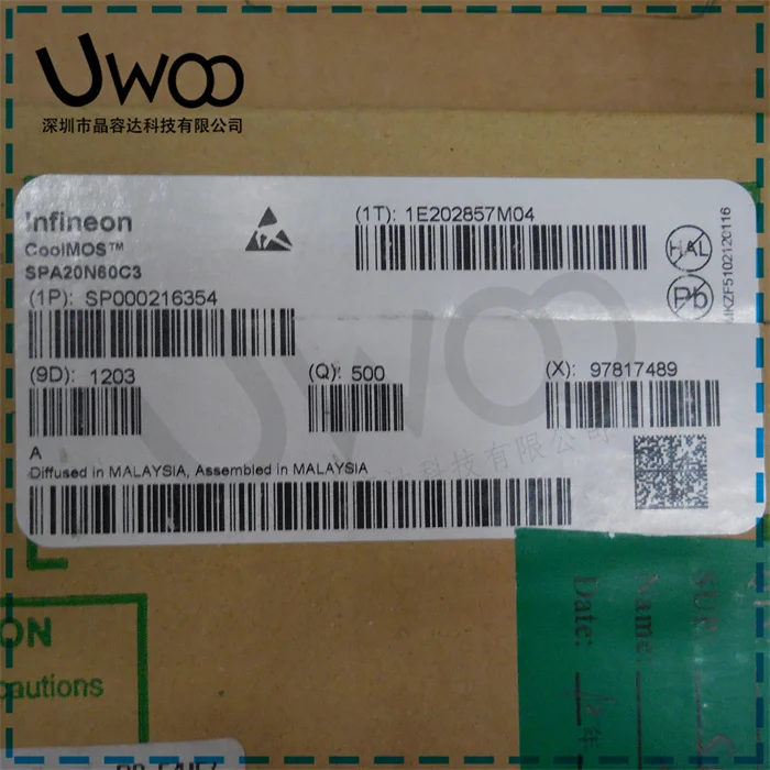 100%Original  New    SPA20N60C3 20N60C3 20A 600V TO220F