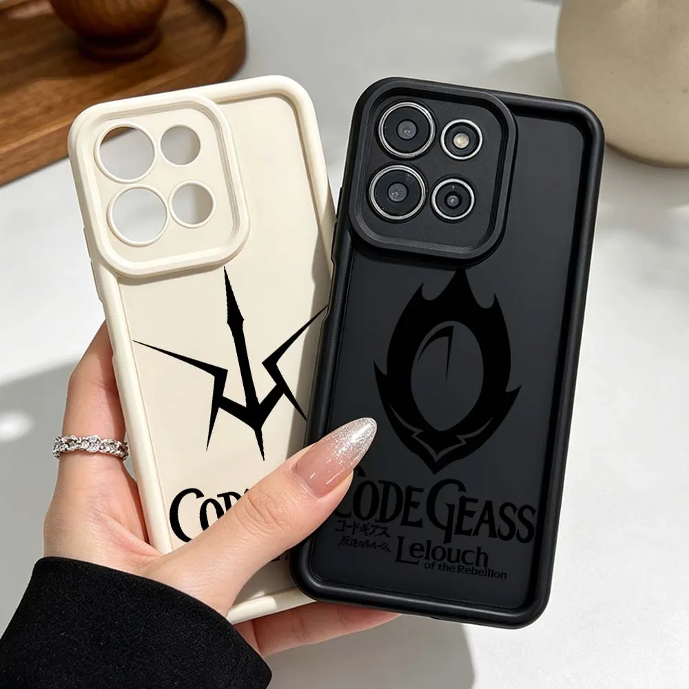 Coque de téléphone avec Logo Anime CODE GEASS, étui en Silicone pour Motorola Moto G86 G85 G75 G56 G06 Edge 70 60 50 Fusion Eye Ladder