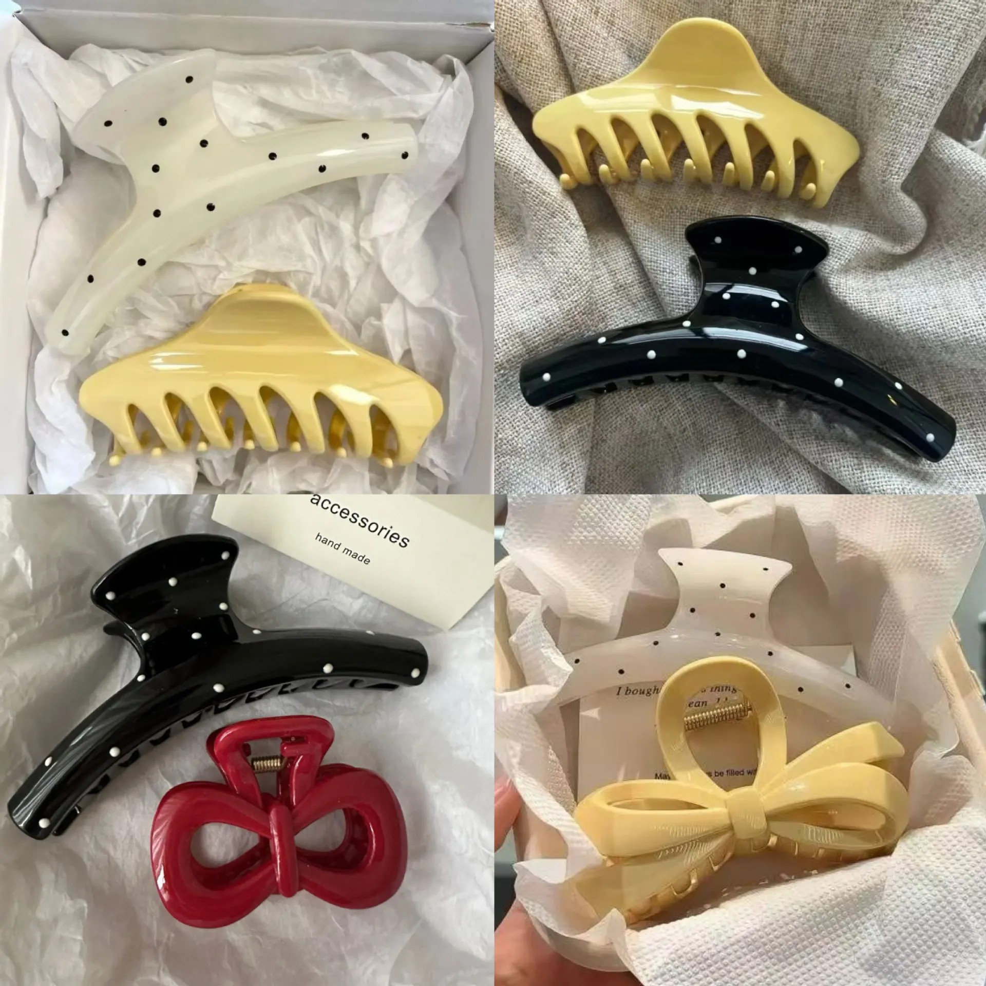 

2 шт., корейский бант в горошек, большая заколка для волос в виде акулы, заколки, элегантная заколка для хвоста на свадьбу, отпуск, заколка для волос, аксессуары для волос