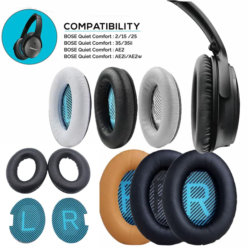 

Replacement Ear Pads Earpads for Bose QuietComfort QC 2 15 25 35 Ear Cushion for QC2 QC15 QC25 QC35 SoundTrue Headphones Gamer