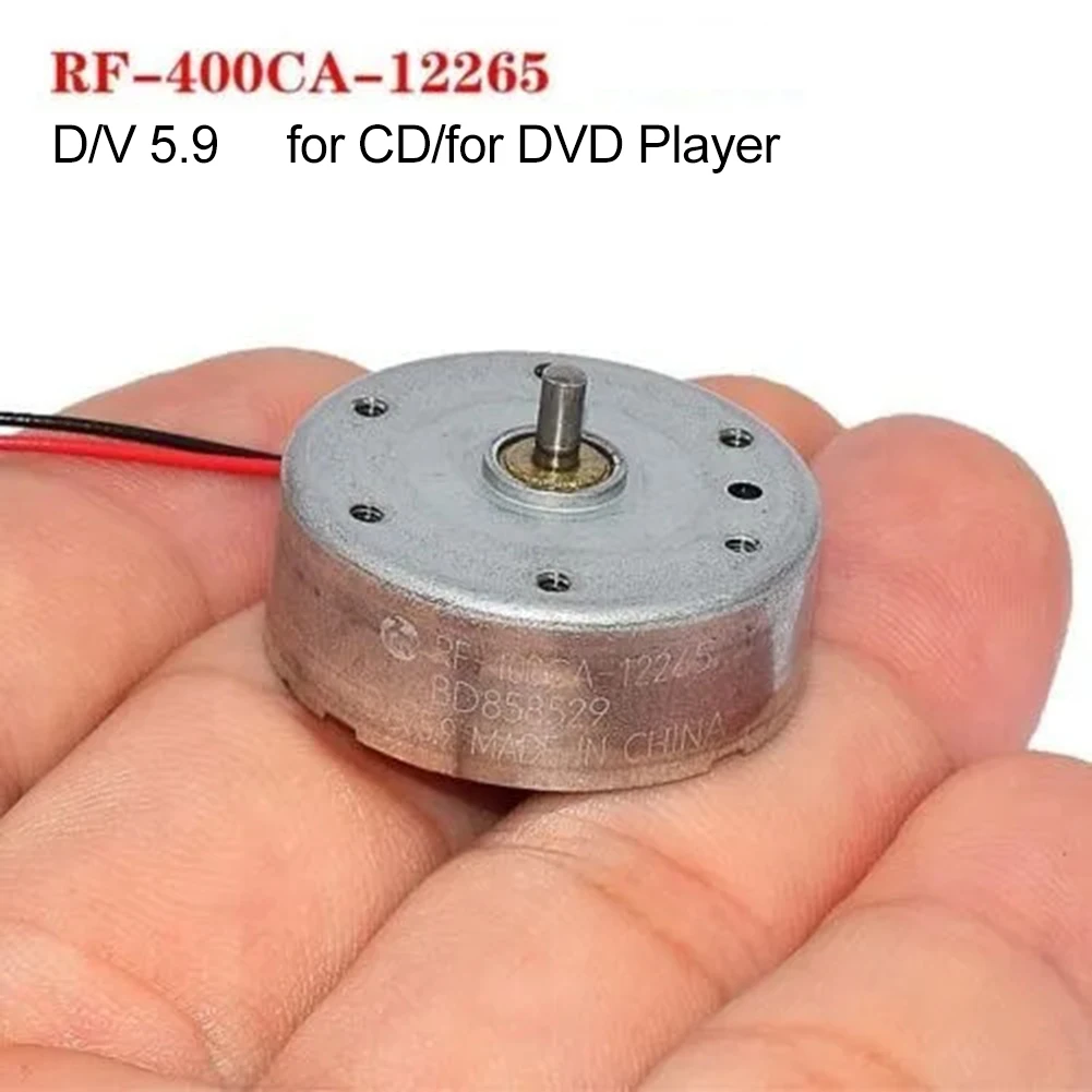 RF-400CA-12265 DC 1,5 V-6V 5,9 V Mini Motor de husillo redondo silencioso de 24mm para DVD DIY ventilador de juguete modelo de energía Solar accesorios eléctricos