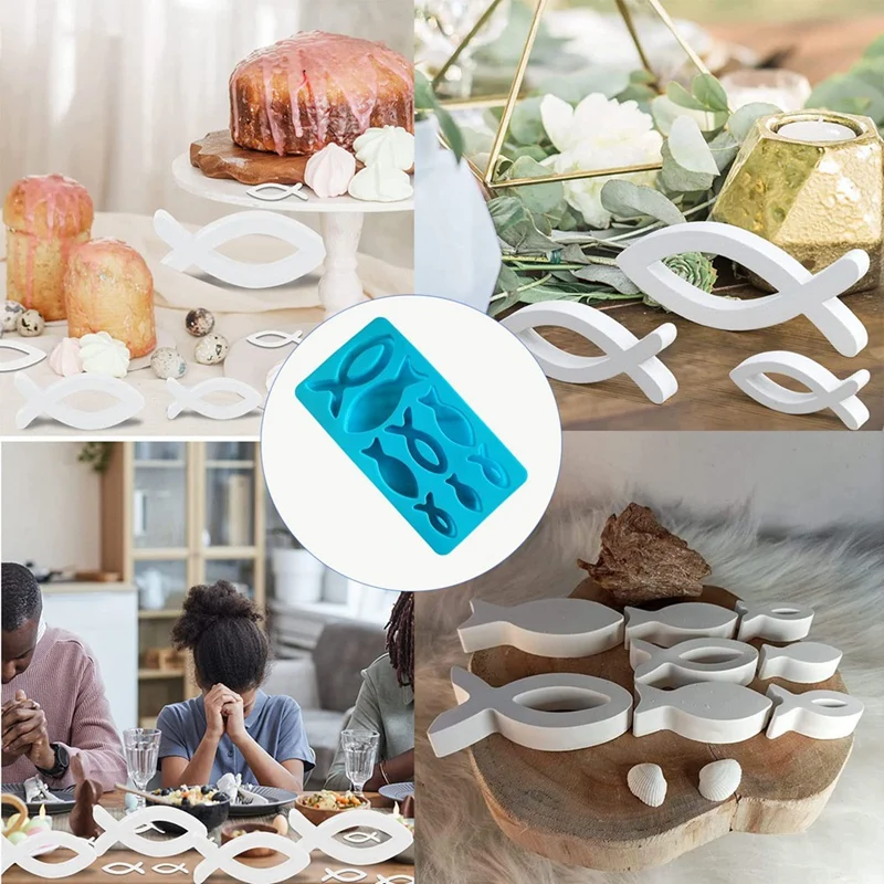 2Pcs Silicone Mould Fish Jelly Pudding Mold For Chocolate Ice-Cube Cake Pudding Cake Handmade Cooking Mould