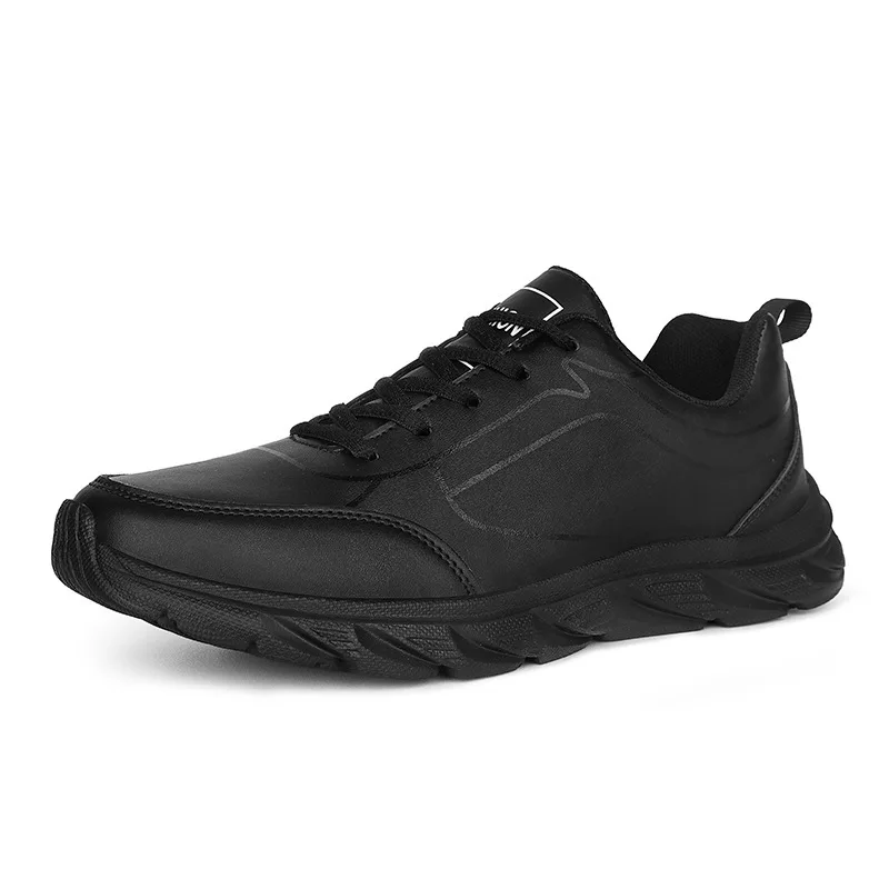 Nouveaux hommes baskets mode cuir hommes chaussures décontractées en plein air Jogging formation homme chaussures de haute qualité confortable chaussures pour hommes