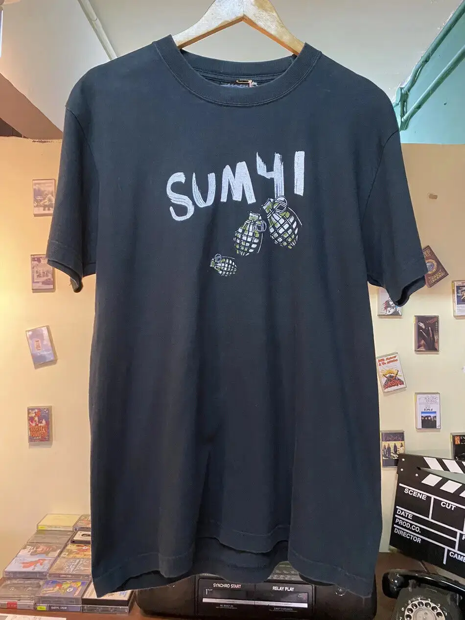 Sum 41 band tour graphic short sleeve black retro shirt unisex men women KTV8349