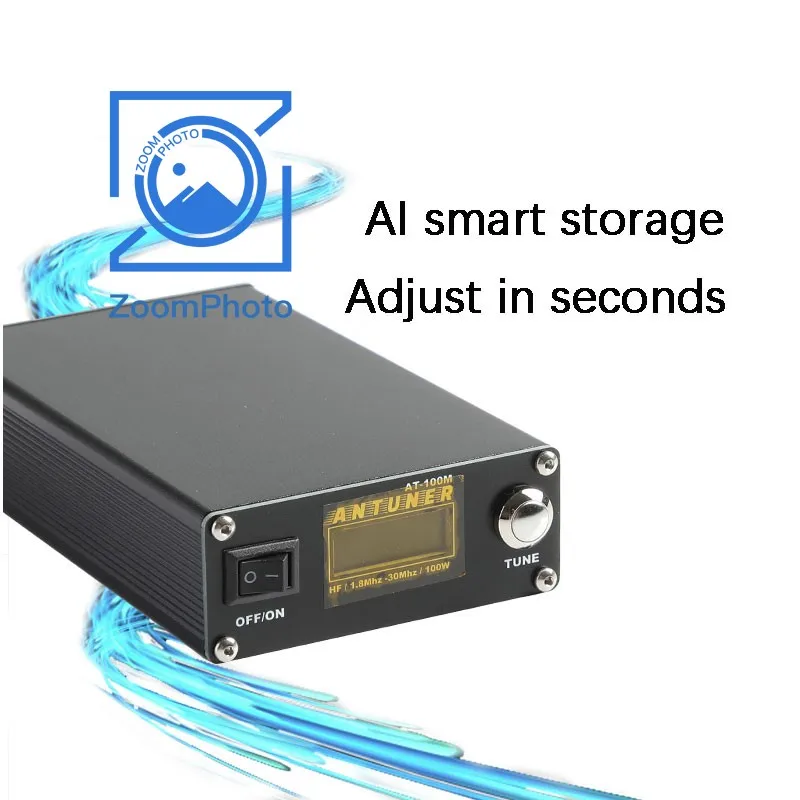 ANTUNER-Sintonizador de antena Universal AT-100M, 1,8 Mhz-30Mhz, 100W, SWR, medidor de potencia para Yaesu