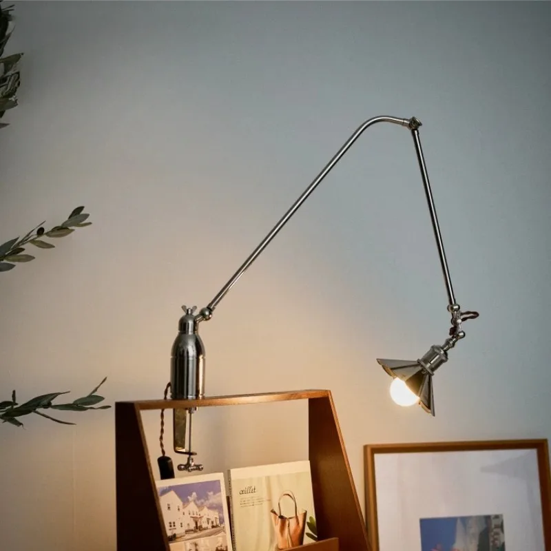 Medieval Retro Metal Clip on Floor Lamps Bauhaus Minimalist Table Lights Living Room Bedroom Study Reading Illumination Fixture