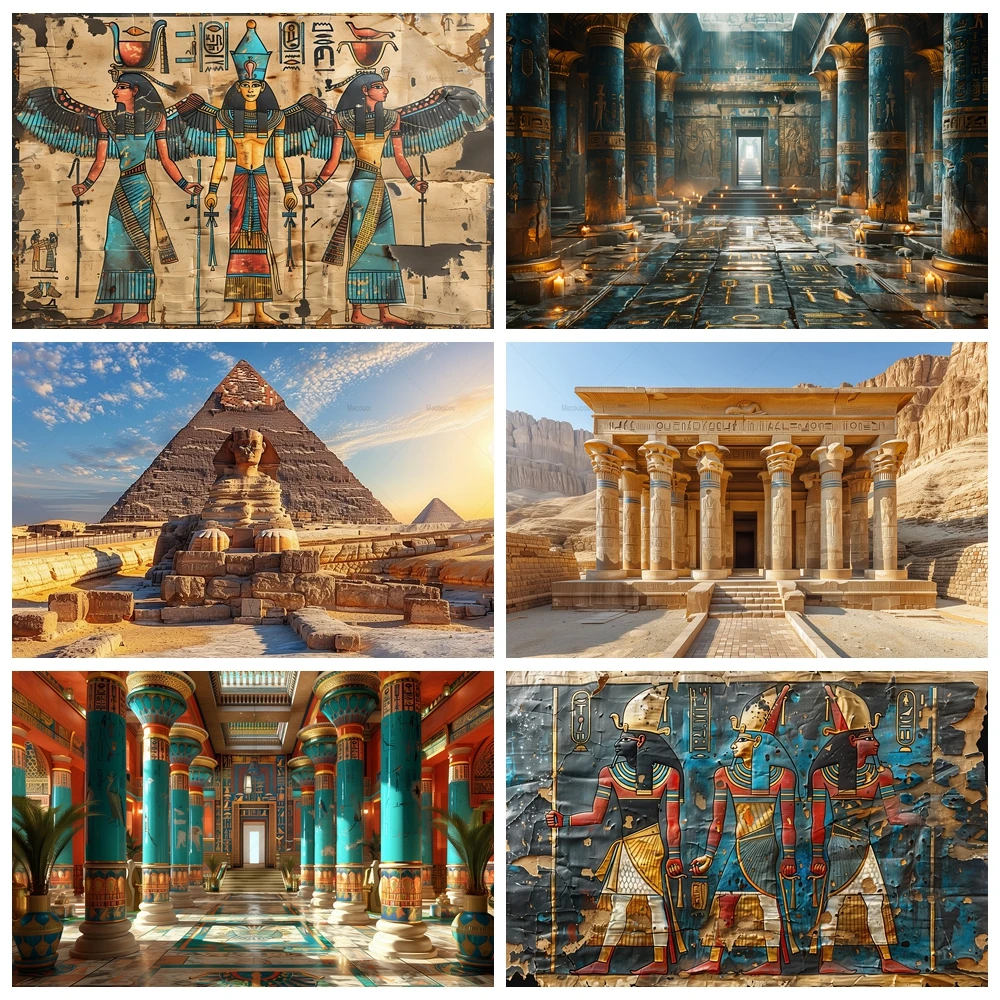 Ancient Pyramid Banner Backdrop Custom Mysterious Egypt Adult Child Room Birthday Photography Poster Decoration Photo Background