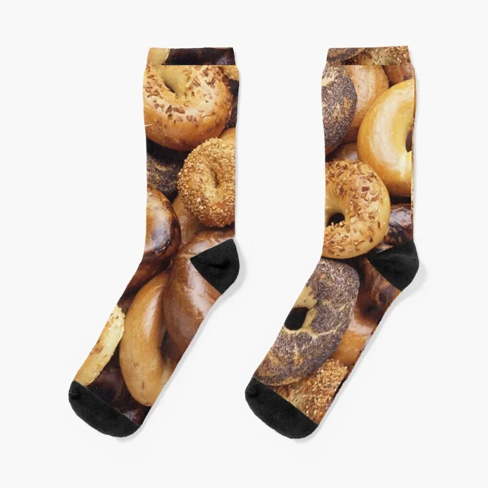 

All About That Bagel Socks Stockings winter thermal Woman Socks Men's