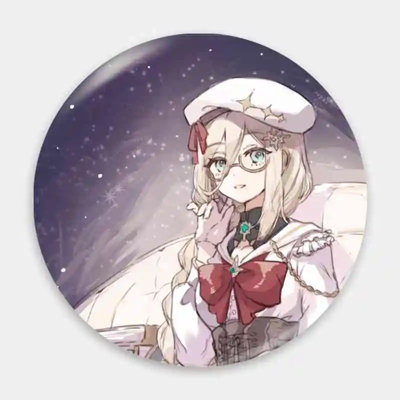 بروش شارة أنيمي قناة Aia Amare ، ملحقات مرساة ، ديكور تنكري صفيح ، مجوهرات معدنية أنيقة ، VTuber