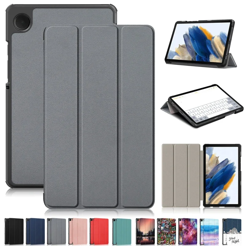 

For Samsung Tab A9 Case 8.7" Trifold Magnetic Leather Stand Tablet Funda For Galaxy Tab A9 8.7 inch 2023 Case Coque SM-X110 X115