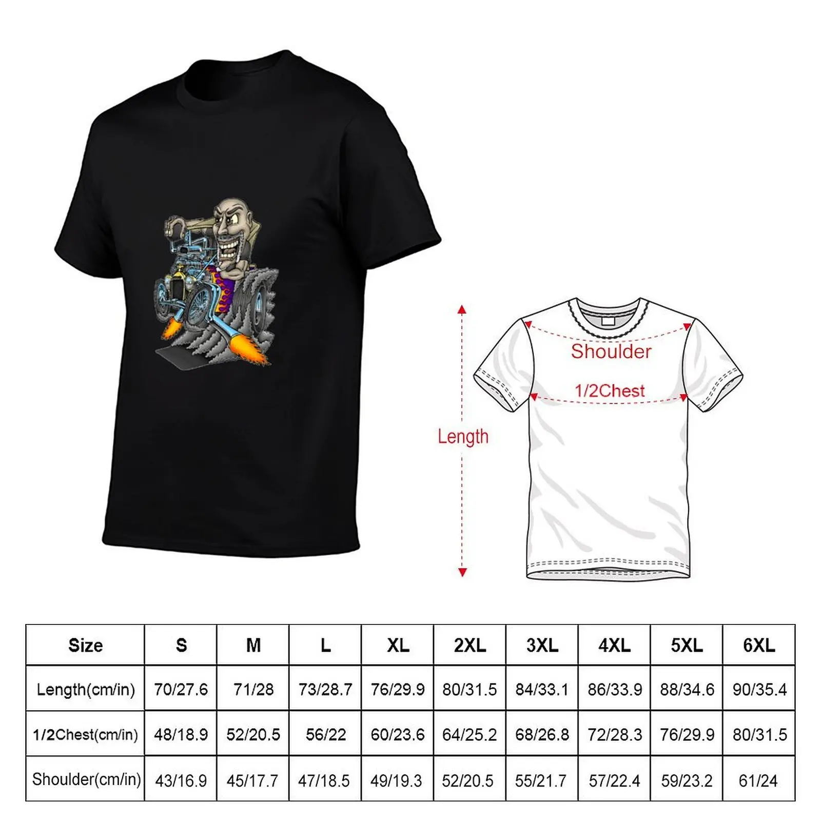 Tom's T Bucket 14 T-Shirt Modern Print Casual T-Shirt